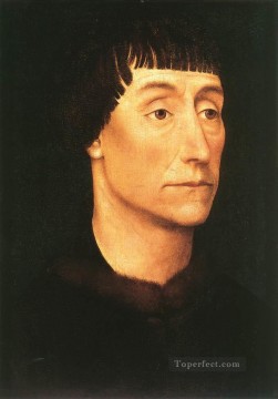 ロジャー・ファン・デル・ウェイデン Painting - 男の肖像 1455年 オランダの画家 ロジャー・ファン・デル・ウェイデン